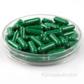 Capsules vegan vides de couleur verte